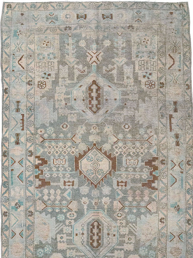 Vintage Persian Malayer Wide Gallery Runner, No.32754 - Staging
