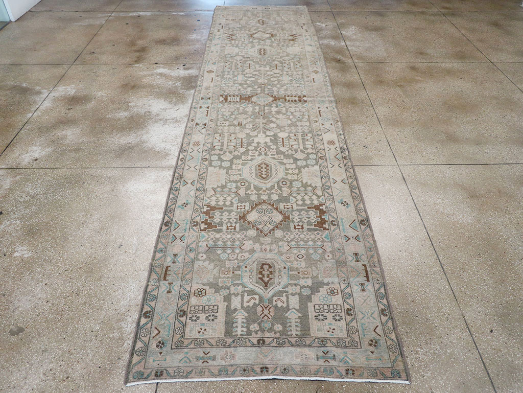 Vintage Persian Malayer Wide Gallery Runner, No.32754 - Staging