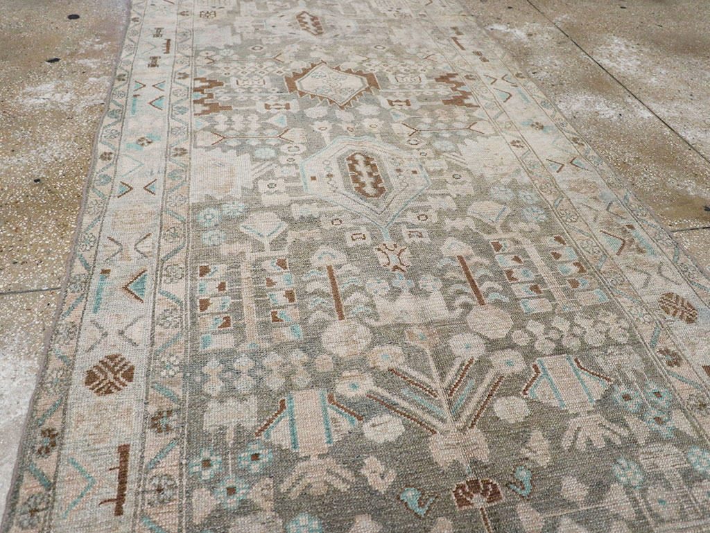 Vintage Persian Malayer Wide Gallery Runner, No.32754 - Staging