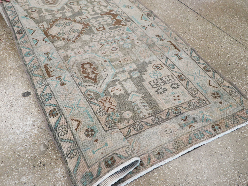Vintage Persian Malayer Wide Gallery Runner, No.32754 - Staging