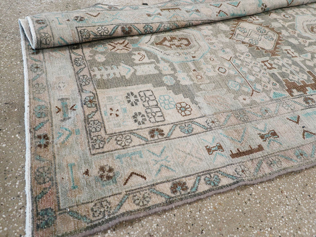 Vintage Persian Malayer Wide Gallery Runner, No.32754 - Staging