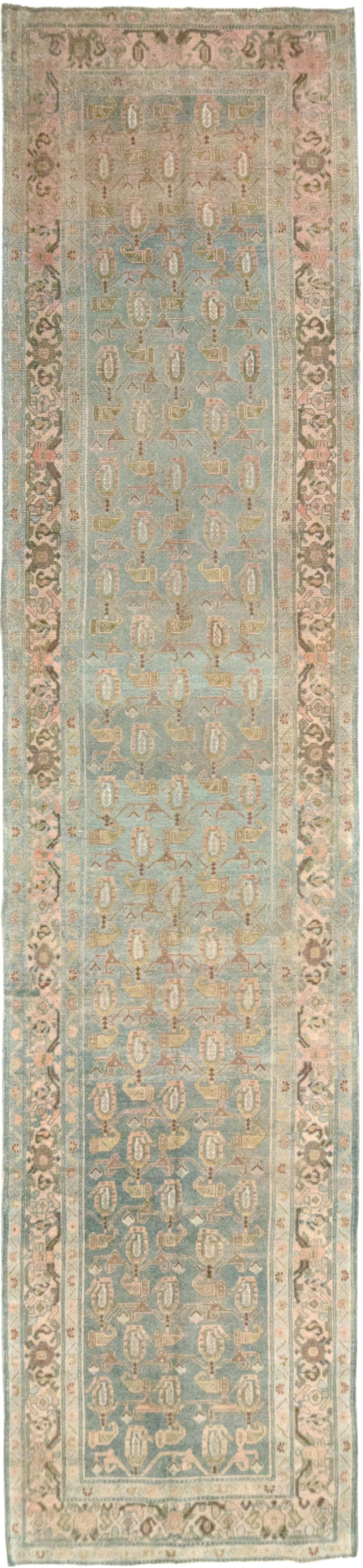 Vintage Persian Malayer Long Runner (Pair: 1 of 2), No.32756 - Staging