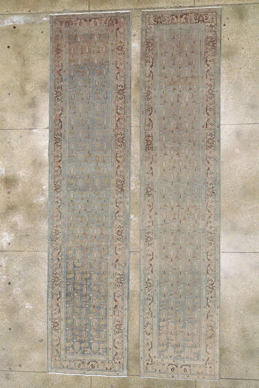 Vintage Persian Malayer Long Runner (Pair: 1 of 2), No.32756 - Staging
