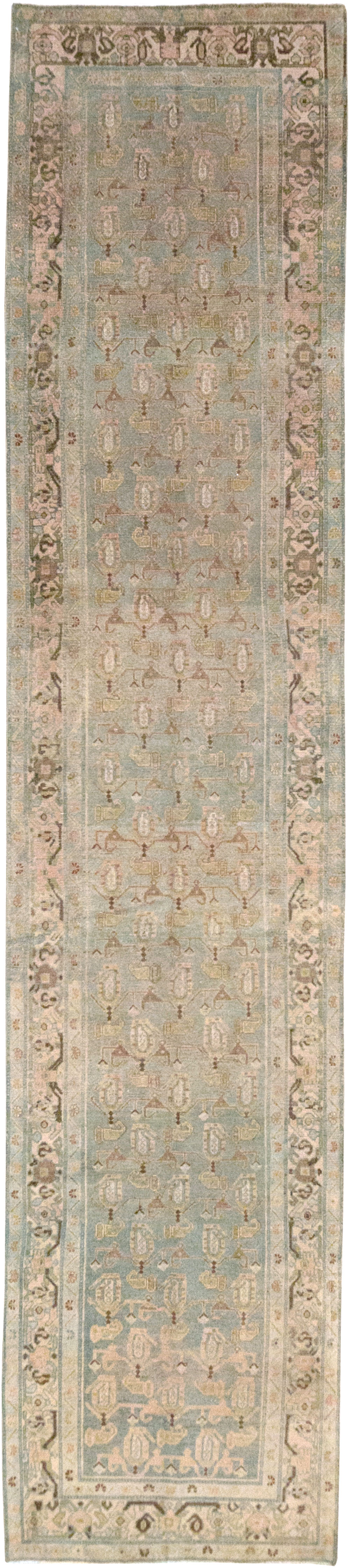 Vintage Persian Malayer Long Runner (Pair: 2 of 2), No.32773 - Staging