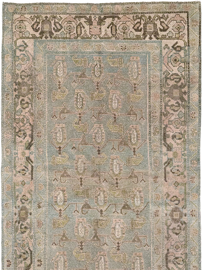 Vintage Persian Malayer Long Runner (Pair: 2 of 2), No.32773 - Staging