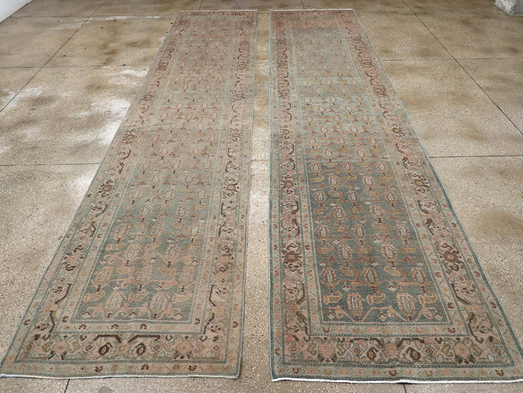 Vintage Persian Malayer Long Runner (Pair: 2 of 2), No.32773 - Staging