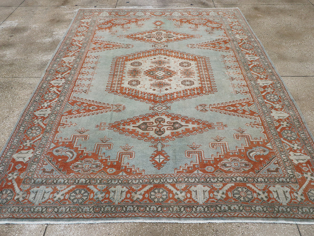 Vintage Persian Veece Accent Carpet, No.32774 - Staging