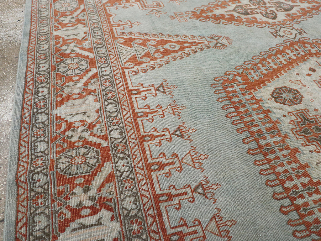 Vintage Persian Veece Accent Carpet, No.32774 - Staging