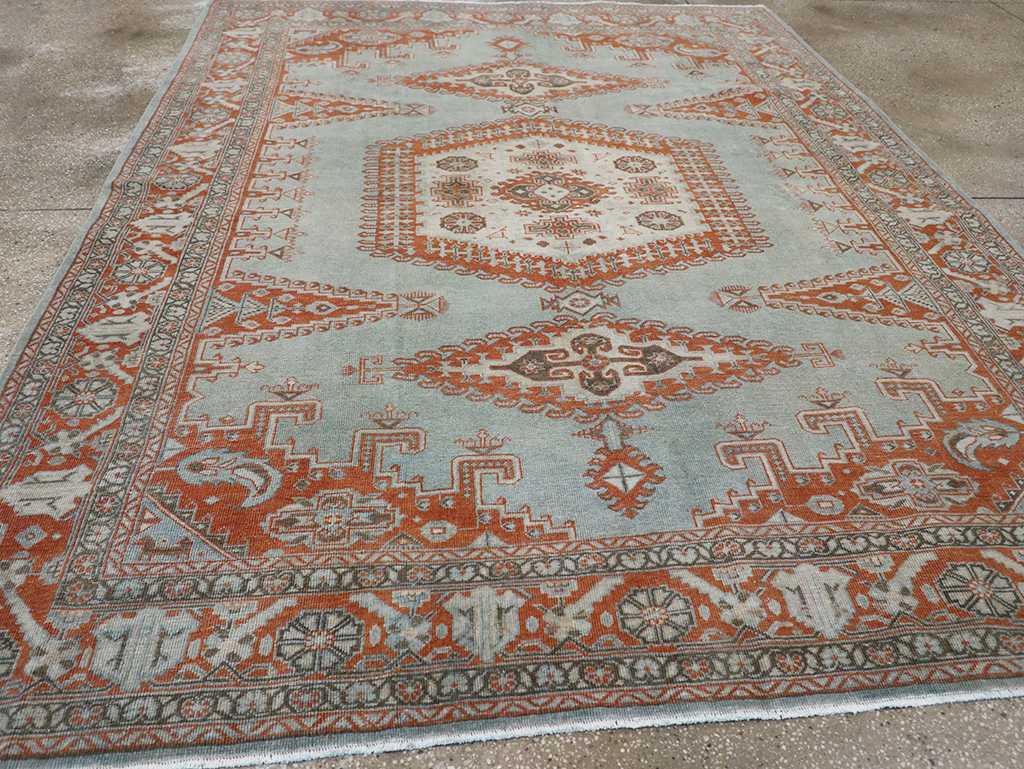 Vintage Persian Veece Accent Carpet, No.32774 - Staging
