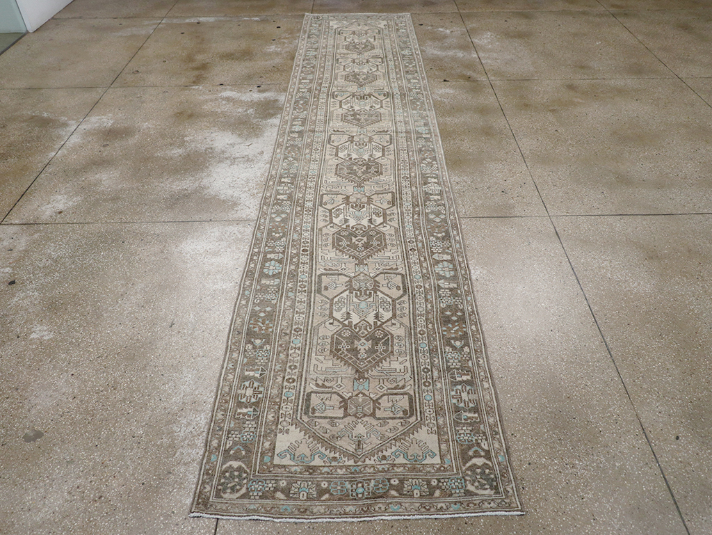 Vintage Persian Malayer Long Runner, No.32776 - Staging