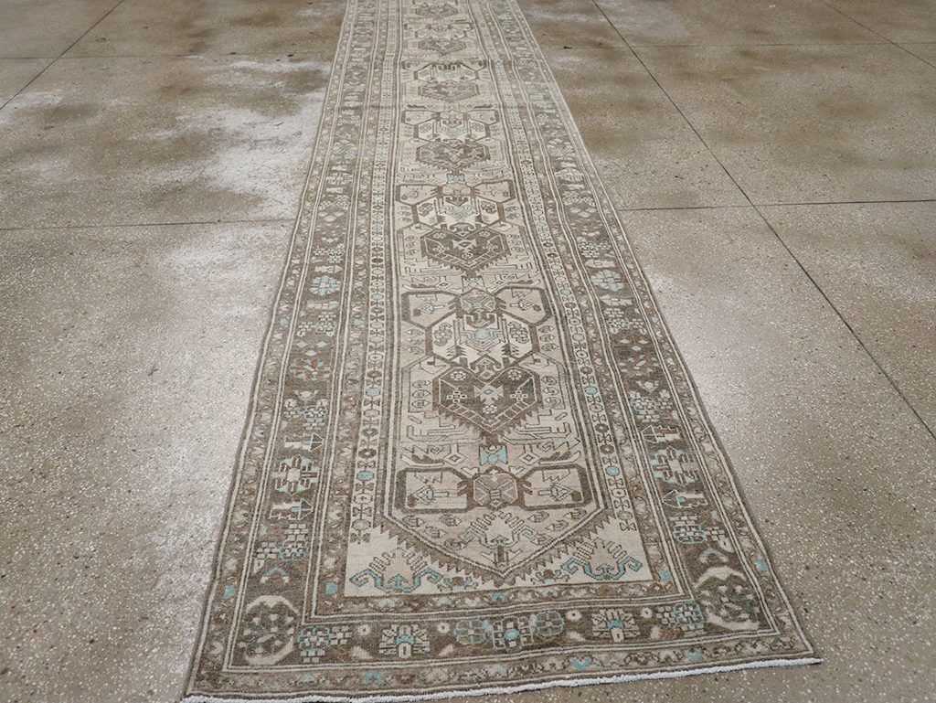 Vintage Persian Malayer Long Runner, No.32776 - Staging