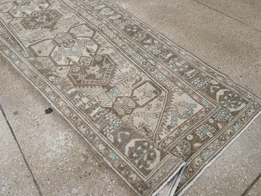 Vintage Persian Malayer Long Runner, No.32776 - Staging