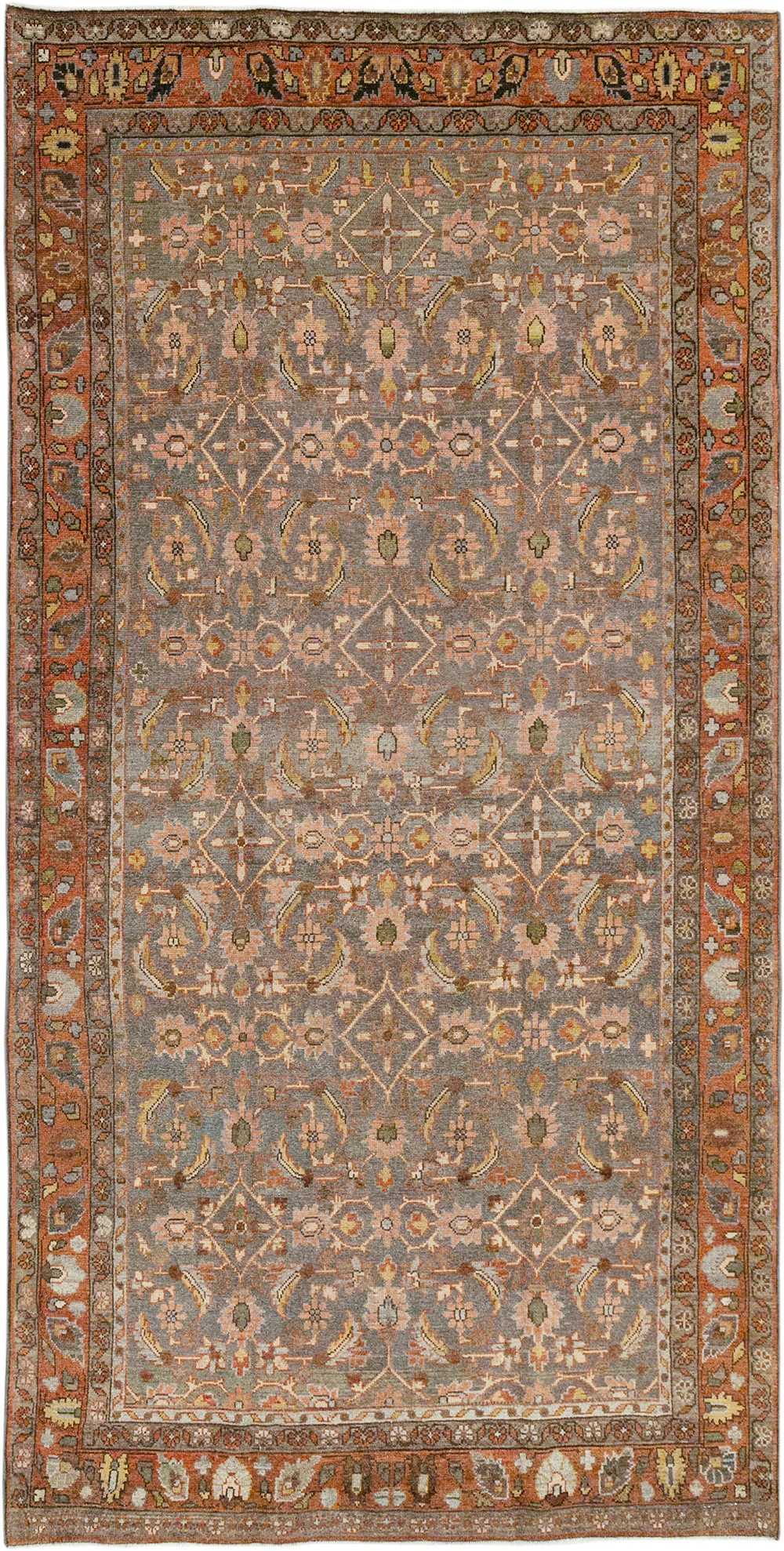 Antique Persian Bakhtiari Gallery Rug, No.32778 - Staging