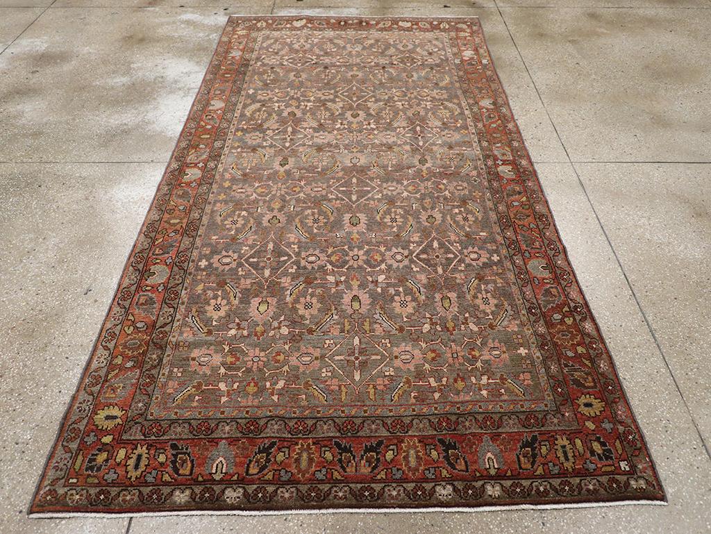 Antique Persian Bakhtiari Gallery Rug, No.32778 - Staging