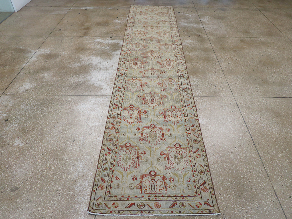 Vintage Persian Malayer Long Runner, No.32779 - Staging