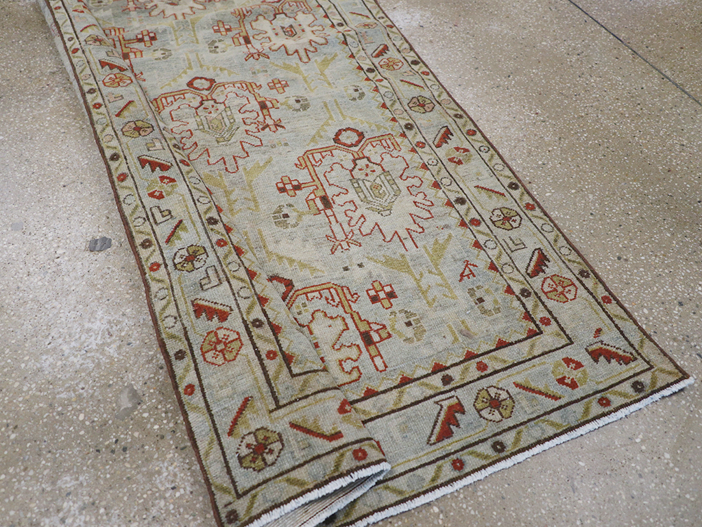 Vintage Persian Malayer Long Runner, No.32779 - Staging