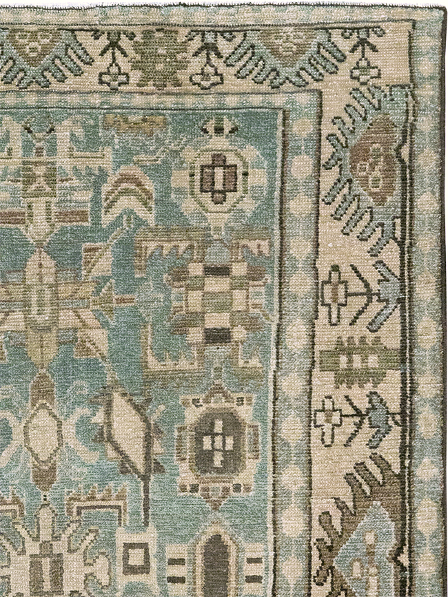 Vintage Persian Malayer Throw Rug, No.32789 - Staging