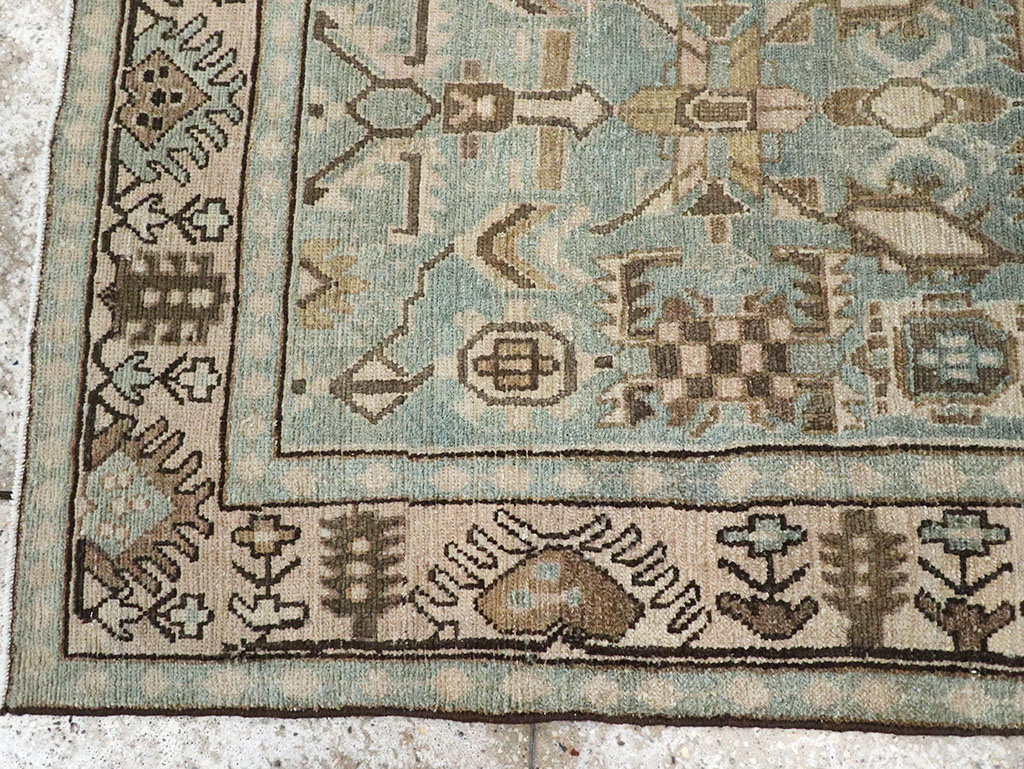 Vintage Persian Malayer Throw Rug, No.32789 - Staging