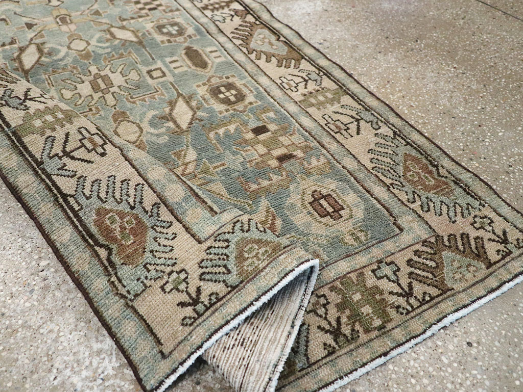 Vintage Persian Malayer Throw Rug, No.32789 - Staging