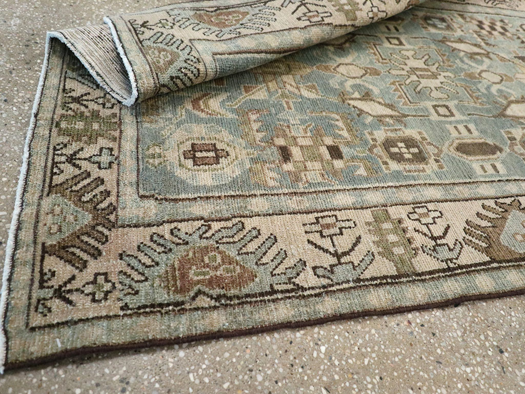 Vintage Persian Malayer Throw Rug, No.32789 - Staging