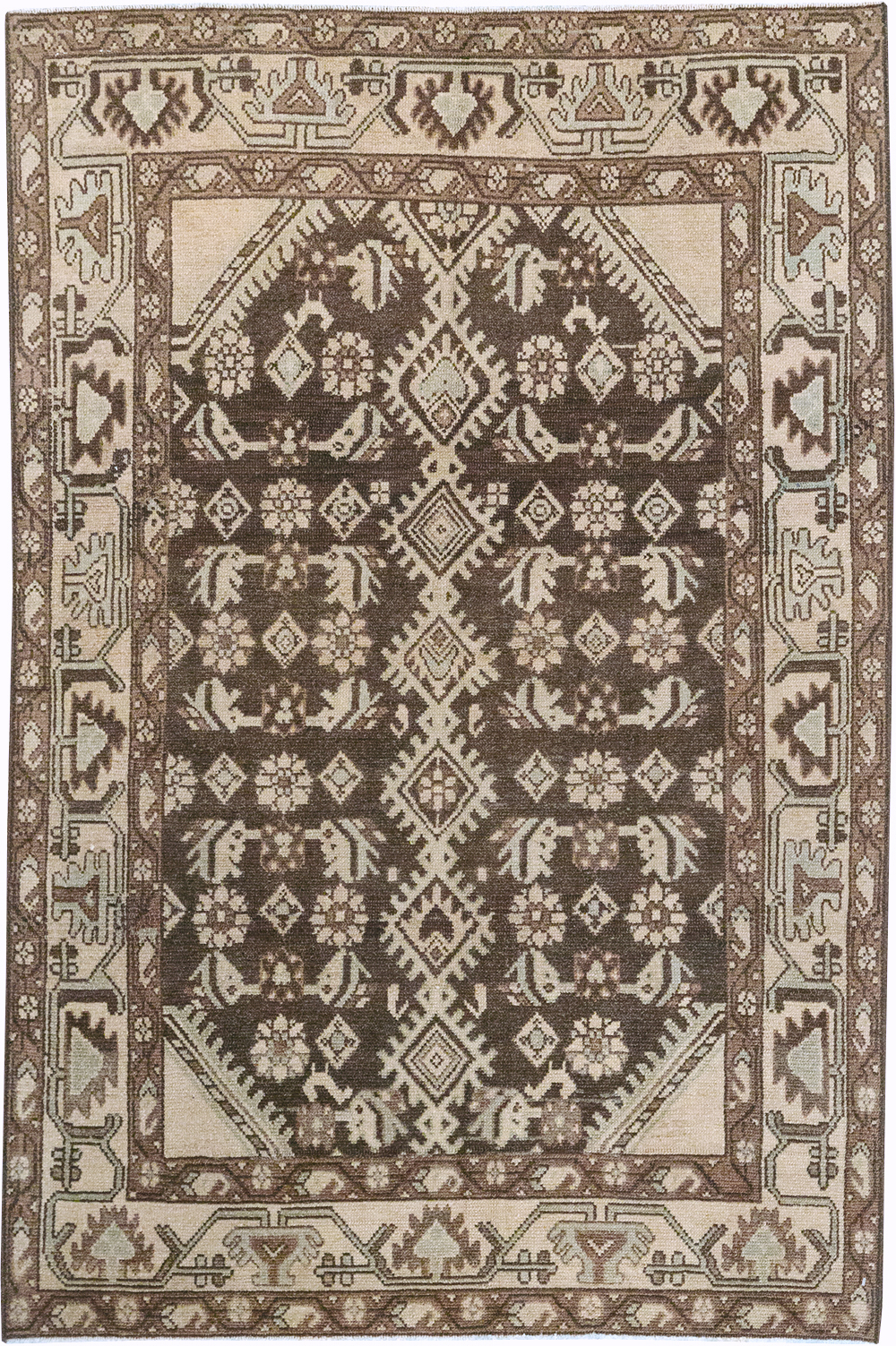 Vintage Persian Malayer Throw Rug, No.32790 - Staging