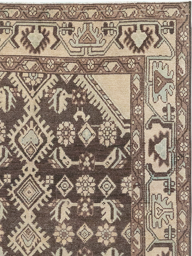 Vintage Persian Malayer Throw Rug, No.32790 - Staging