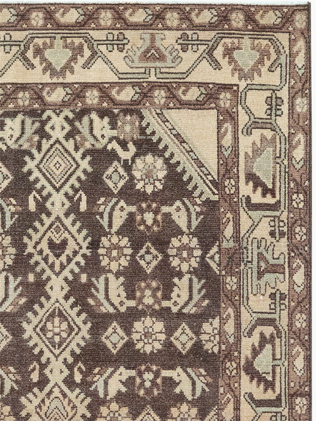 Vintage Persian Malayer Throw Rug, No.32790 - Staging
