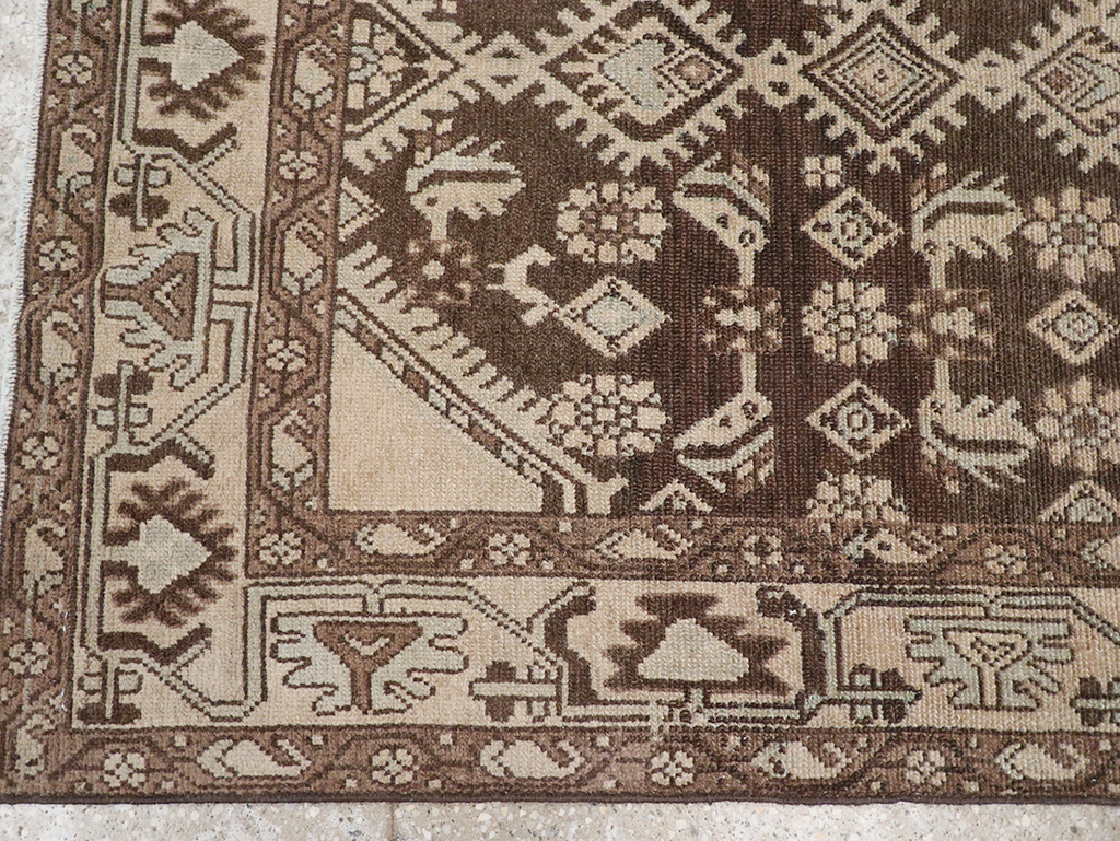 Vintage Persian Malayer Throw Rug, No.32790 - Staging