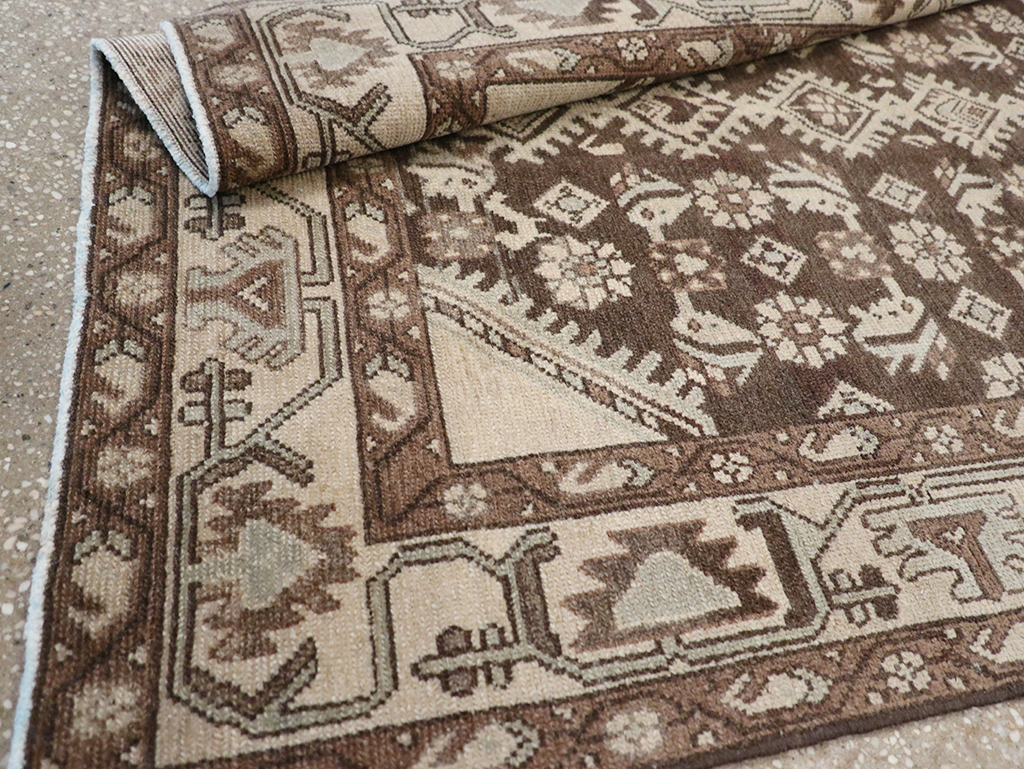 Vintage Persian Malayer Throw Rug, No.32790 - Staging