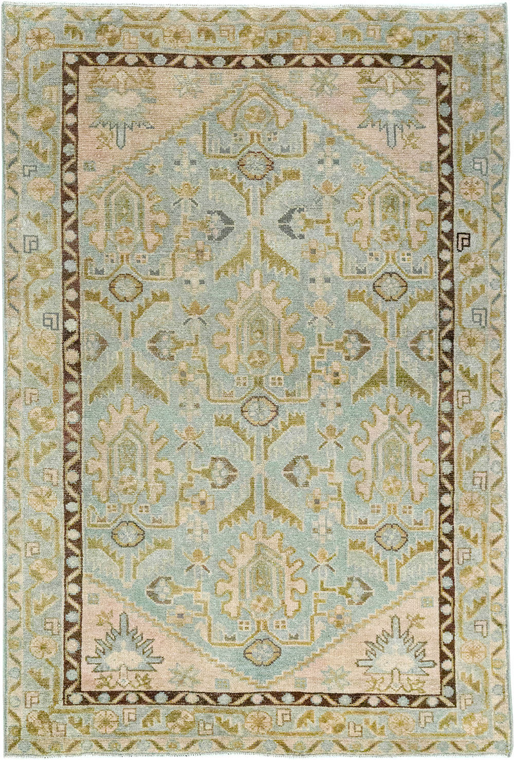 Vintage Persian Malayer Throw Rug, No.32791 - Staging
