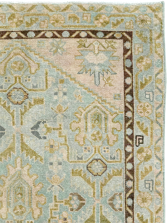 Vintage Persian Malayer Throw Rug, No.32791 - Staging