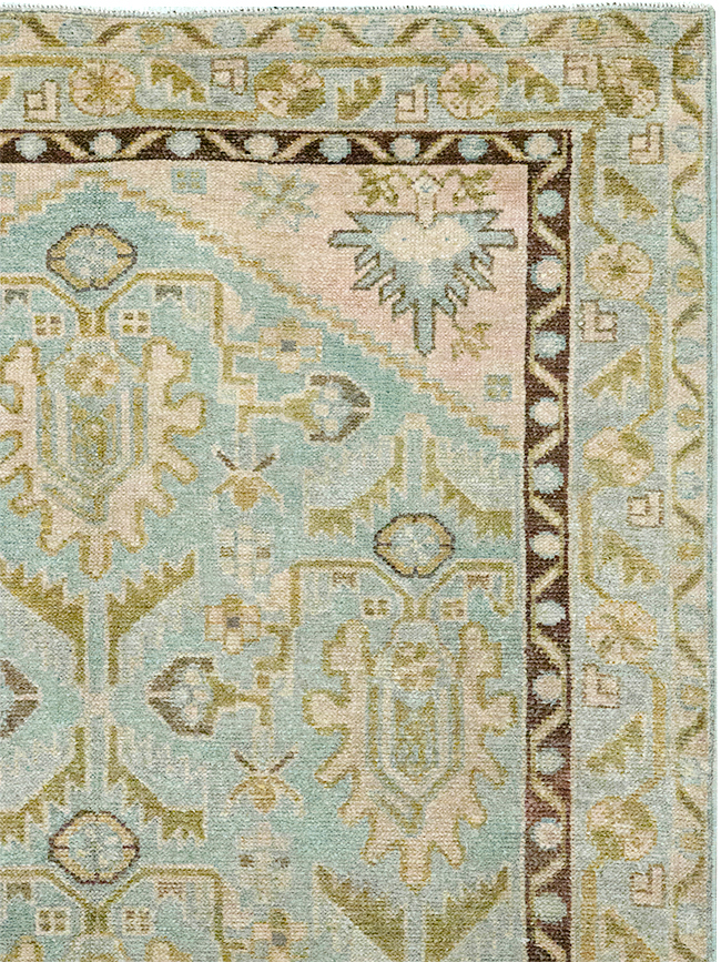 Vintage Persian Malayer Throw Rug, No.32791 - Staging
