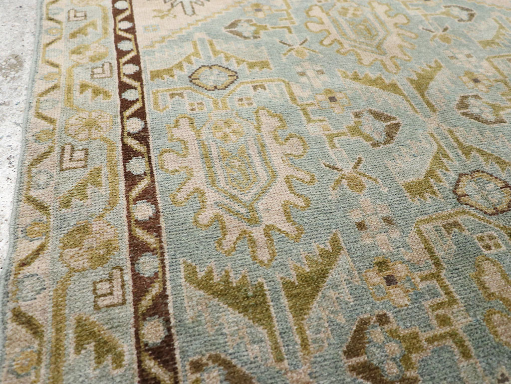 Vintage Persian Malayer Throw Rug, No.32791 - Staging