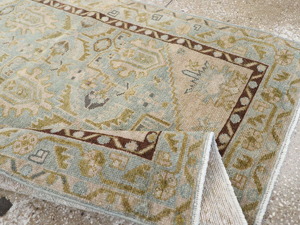 Vintage Persian Malayer Throw Rug, No.32791 - Staging