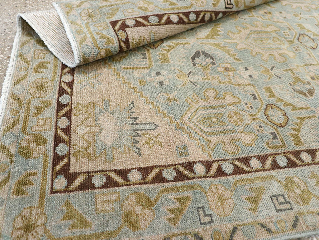 Vintage Persian Malayer Throw Rug, No.32791 - Staging