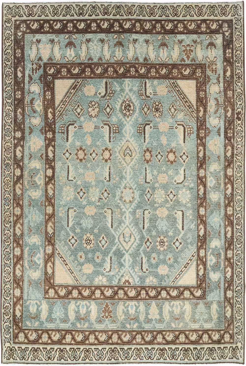 Vintage Persian Malayer Throw Rug, No.32792 - Staging