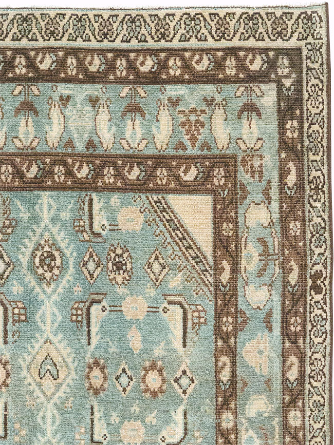 Vintage Persian Malayer Throw Rug, No.32792 - Staging