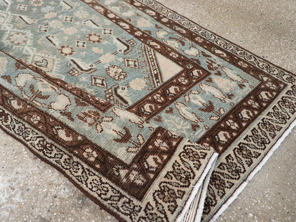 Vintage Persian Malayer Throw Rug, No.32792 - Staging