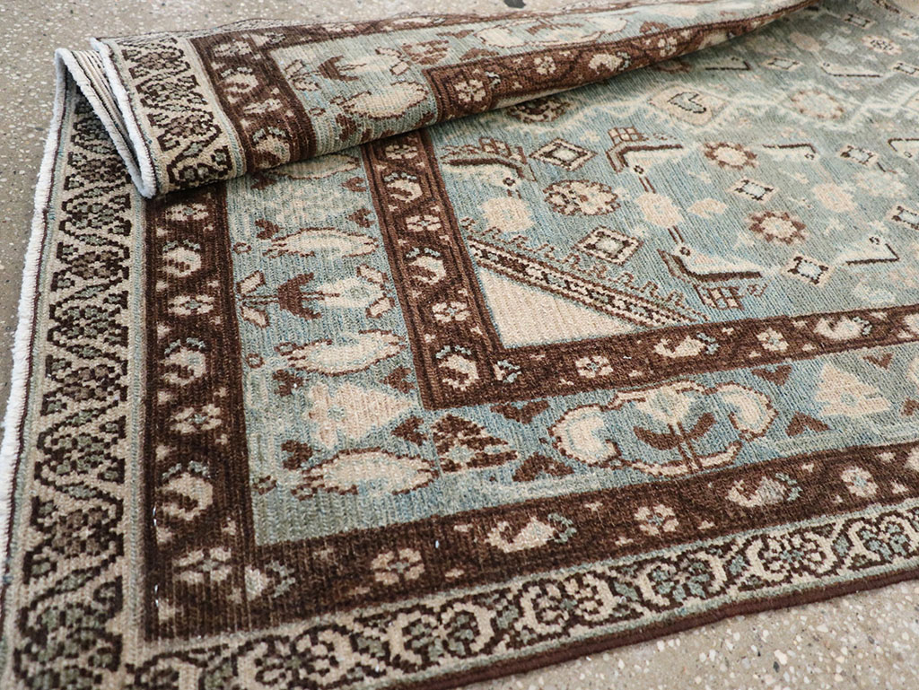 Vintage Persian Malayer Throw Rug, No.32792 - Staging