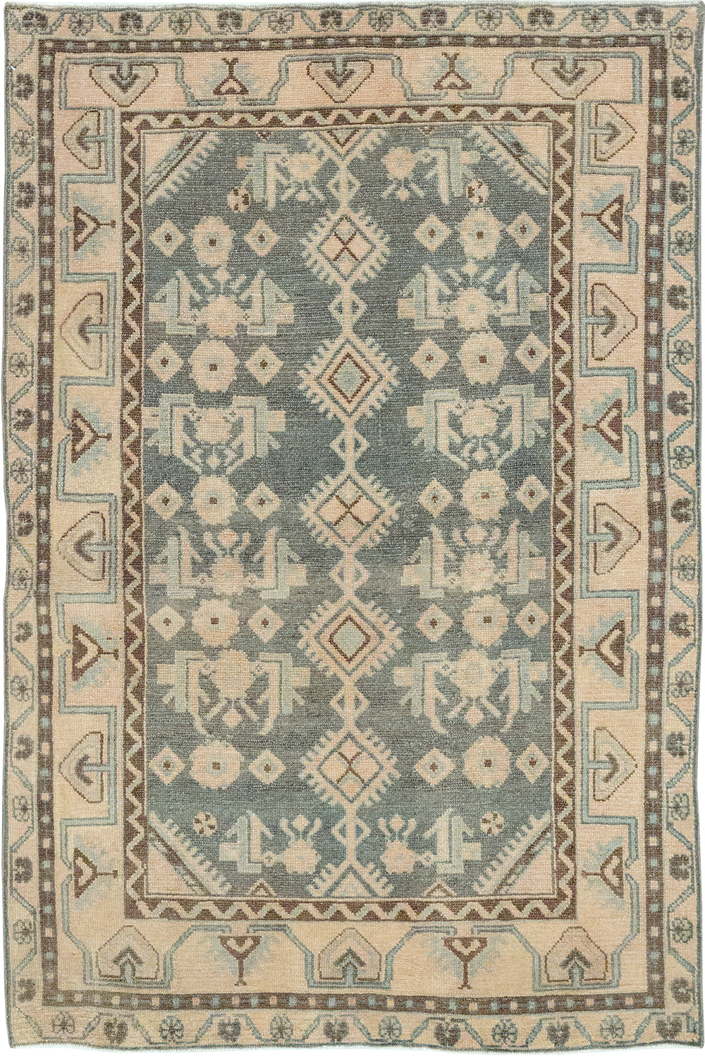 Vintage Persian Malayer Throw Rug, No.32793 - Staging
