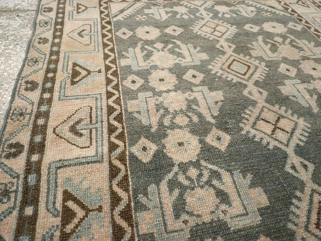 Vintage Persian Malayer Throw Rug, No.32793 - Staging