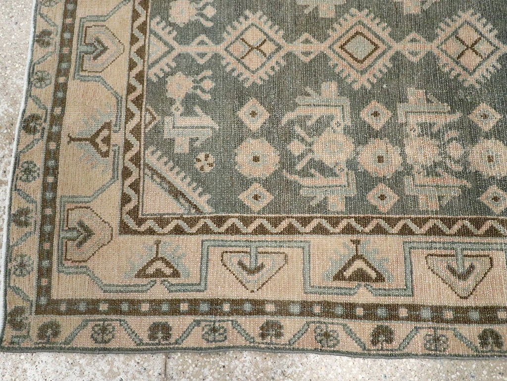 Vintage Persian Malayer Throw Rug, No.32793 - Staging