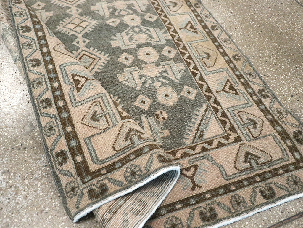 Vintage Persian Malayer Throw Rug, No.32793 - Staging