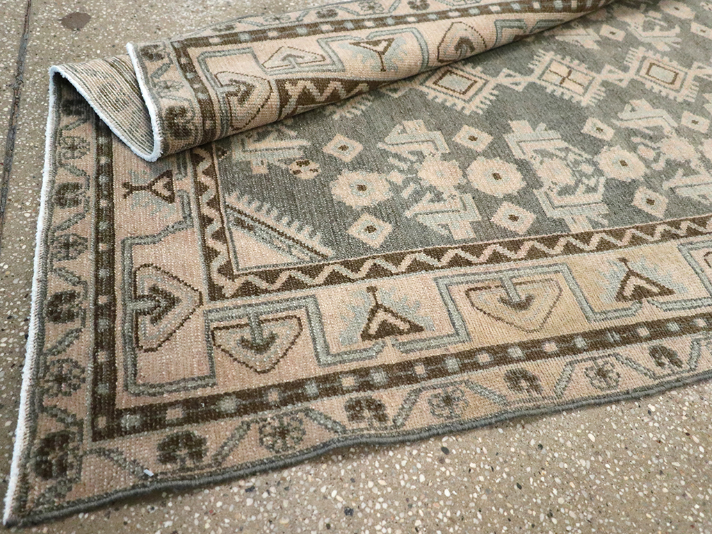 Vintage Persian Malayer Throw Rug, No.32793 - Staging