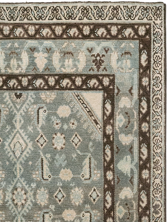 Vintage Persian Malayer Throw Rug, No.32794 - Staging