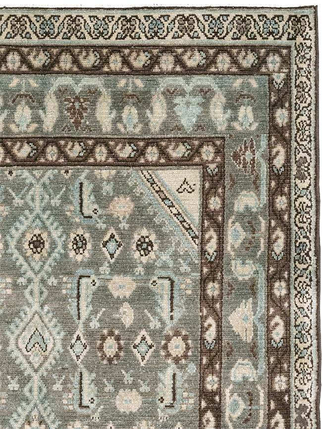 Vintage Persian Malayer Throw Rug, No.32794 - Staging