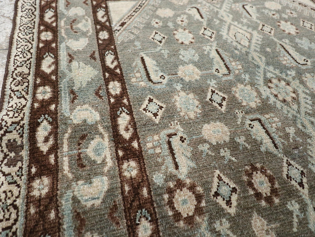 Vintage Persian Malayer Throw Rug, No.32794 - Staging