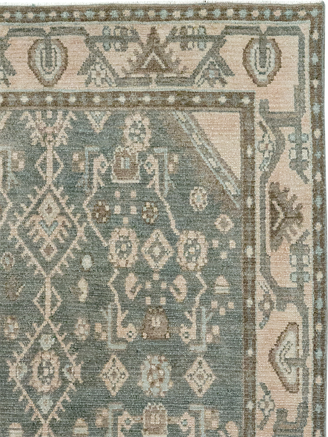 Vintage Persian Malayer Throw Rug, No.32795 - Staging