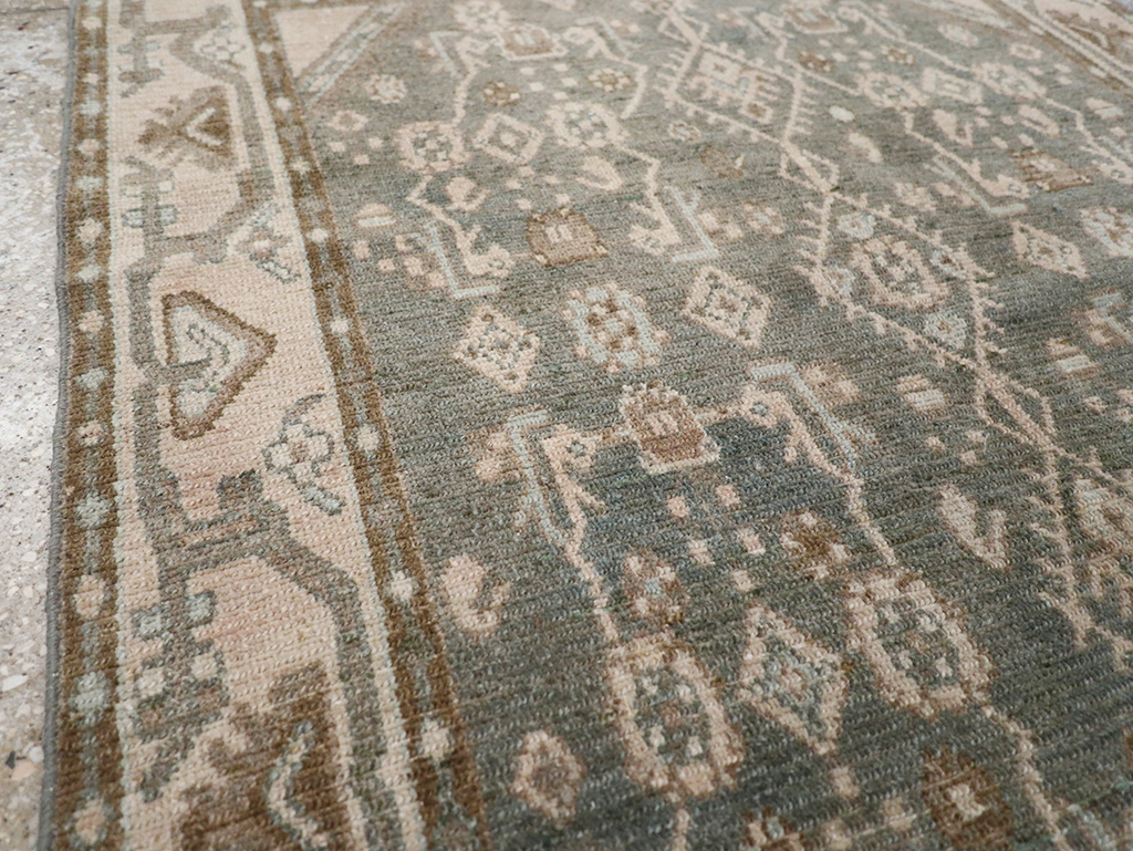 Vintage Persian Malayer Throw Rug, No.32795 - Staging