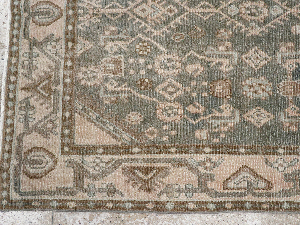 Vintage Persian Malayer Throw Rug, No.32795 - Staging